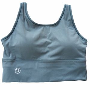 Savvy Large Gray Women Sports Bra Removable Pads